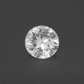 0.81 ct White Zircon Gemstone, Zircon Gem in Diamond-Cut Shape for Sale.