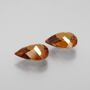 Zircon Gemstones in 8.2 x 6.1 mm Size for Sale, Zircon Stones in Orange Color