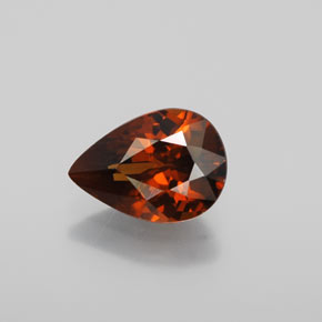 Currant Red Циркон Камень - 1.8ct Фасетная Груша (ID: 365381)