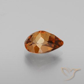 Zircon Gemstone in 8.4 x 6.4 mm Size for Sale, Zircon Stone in Earth Orange Color