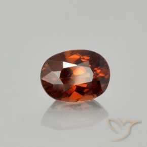 1.62 ct Brown Zircon Stone, Natural Zircon in Oval Facet Shape for Sale