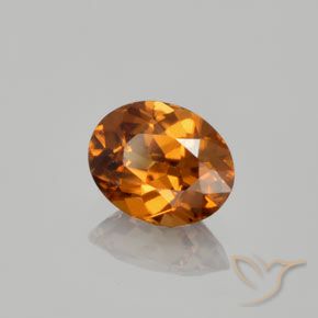 1.35 ct Brown Zircon Stone, Natural Zircon in Oval Facet Shape for Sale