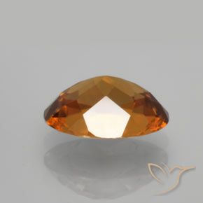 Zircon Gemstone in 8 x 6 mm (calibrated) Size for Sale, Zircon Stone in Medium-Dark Orange Color