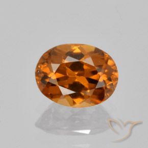 1.53ct Natural Deep Orange Zircon, Oval, VVS