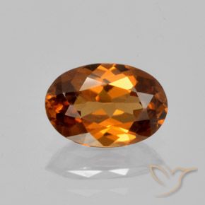 1.49ct Natural Deep Orange Zircon, Oval, VVS