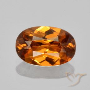 1.67ct Natural Deep Brownish Orange Zircon, Oval, VVS-VS