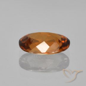 Zircon Gemstone in 8.6 x 5.7 mm Size for Sale, Zircon Stone in Deep Brownish Orange Color