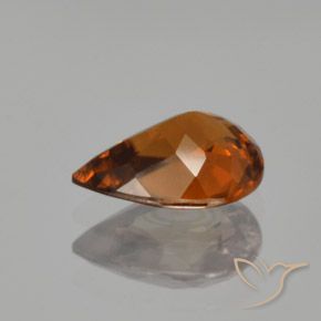 Zircon Gemstone in 8.5 x 6.1 mm Size for Sale, Zircon Stone in Deep Brownish Orange Color