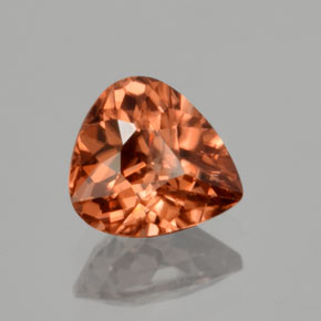 1.64 ct Orange Zircon Stone, Natural Zircon in Pear Facet Shape for Sale