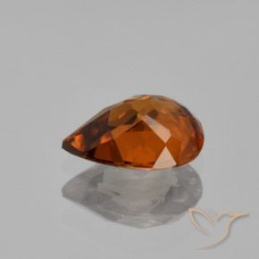 Zircon Gemstone in 8 x 6 mm (calibrated) Size for Sale, Zircon Stone in Deep Brownish Orange Color