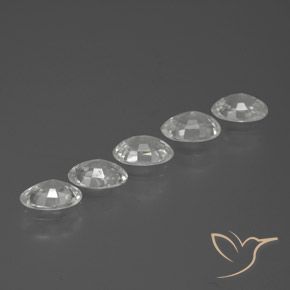 Zircon Gemstones in 6 x 4 mm (calibrated) Size for Sale, Zircon Stones in White Color