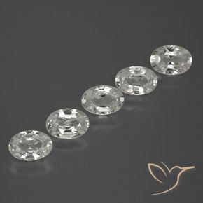 2.98ctw Natural White Zircon, Oval, VVS-VS