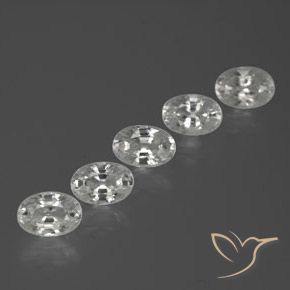 3.74ctw Natural Clear White Zircon, Oval, VVS-VS
