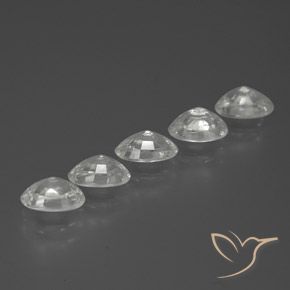 Zircon Gemstones in 6 x 4 mm (calibrated) Size for Sale, Zircon Stones in Clear White Color