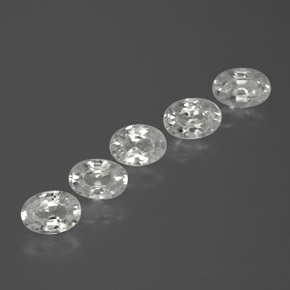 2.71 ct White Zircon Gemstone, Zircon Gem in Oval Facet Shape for Sale.