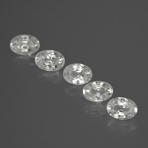 2.71 ct White Zircon Stone, Natural Zircon in Oval Facet Shape for Sale