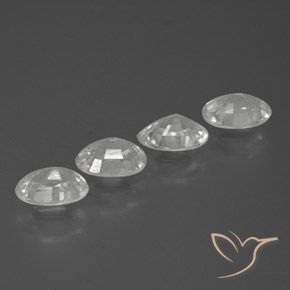 Zircon Gemstones in 6 x 4 mm (calibrated) Size for Sale, Zircon Stones in White Color
