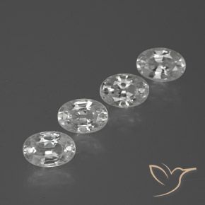 2.91 ct White Zircon, 6.1 x 4.1 mm Oval Cut From Cambodia, Photo A