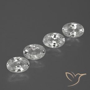 2.58ctw Natural White Zircon, Oval, VVS-VS