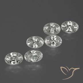 3.77ctw Natural White Zircon, Oval, VVS-VS