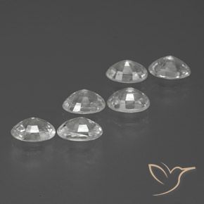 Zircon Gemstones in 5.6 x 3.9 mm Size for Sale, Zircon Stones in White Color