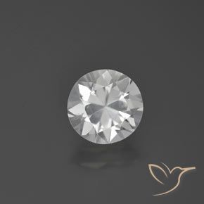1.49 ct White Zircon Stone, Natural Zircon in Diamond-Cut Shape for Sale
