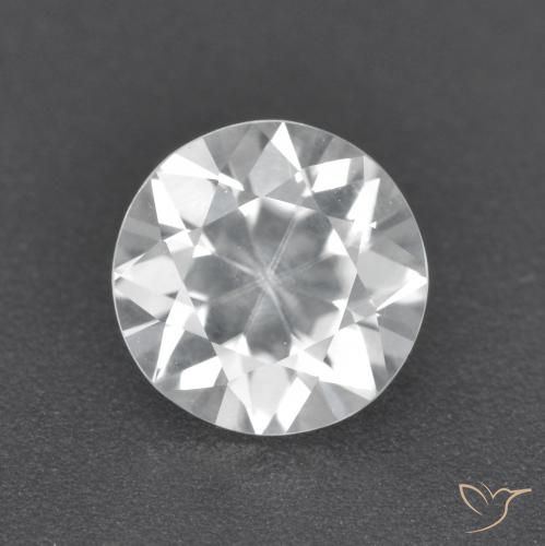 1.61ct Natural White Zircon, Round, VVS-VS