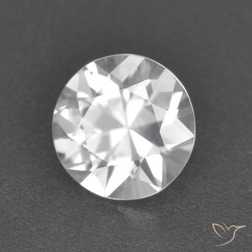 1.61 ct White Zircon Stone, Natural Zircon in Diamond-Cut Shape for Sale