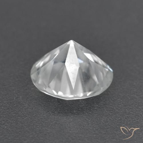 Zircon Gemstone in 7 mm (calibrated) Size for Sale, Zircon Stone in White Color