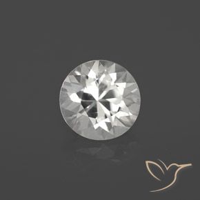 1.73 ct White Zircon Stone, Natural Zircon in Diamond-Cut Shape for Sale