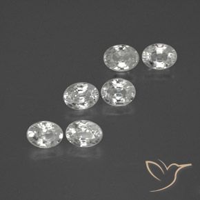 6.68ctw Natural White Zircon, Oval, VS