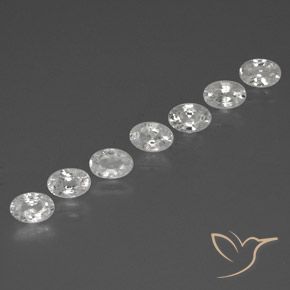 4.96ctw Natural White Zircon, Oval, VS-SI