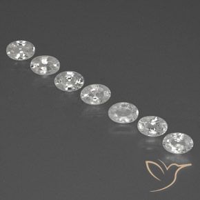 4.96 ctw White Zircon Stones, Natural Zircon in Oval Facet Shape for Sale