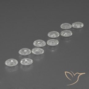 Zircon Gemstones in 7 x 5 mm (calibrated) Size for Sale, Zircon Stones in White Color