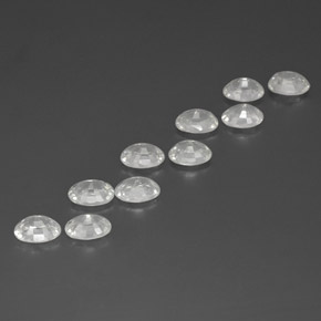 Zircon Gemstones in 7 x 5 mm (calibrated) Size for Sale, Zircon Stones in White Color