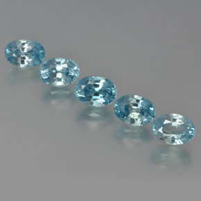 Свисс-Блю Циркон Камень - 1.5ct Фасетный Овал (ID: 371572)