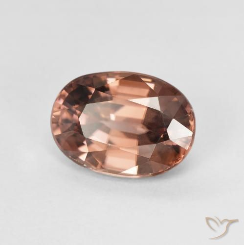 2.74 ct Red Zircon Stone, Natural Zircon in Oval Facet Shape for Sale