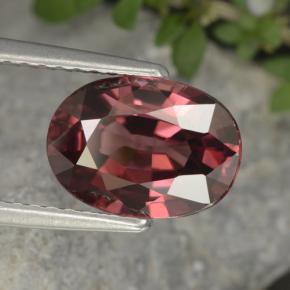 2.97 ct Red Zircon Stone, Natural Zircon in Oval Facet Shape for Sale