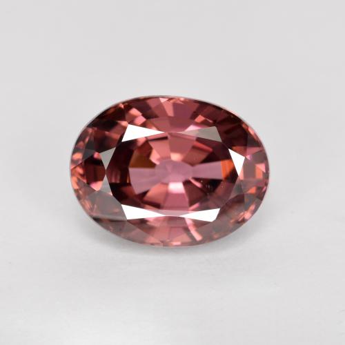 Rojo merlot Circón Gema - 2.4ct Forma ovalada (ID: 373999)