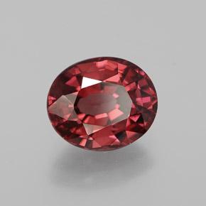 2.65 ct Red Zircon Stone, Natural Zircon in Oval Facet Shape for Sale