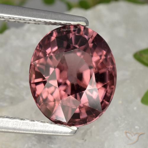 2.94 ct Red Zircon Stone, Natural Zircon in Oval Facet Shape for Sale