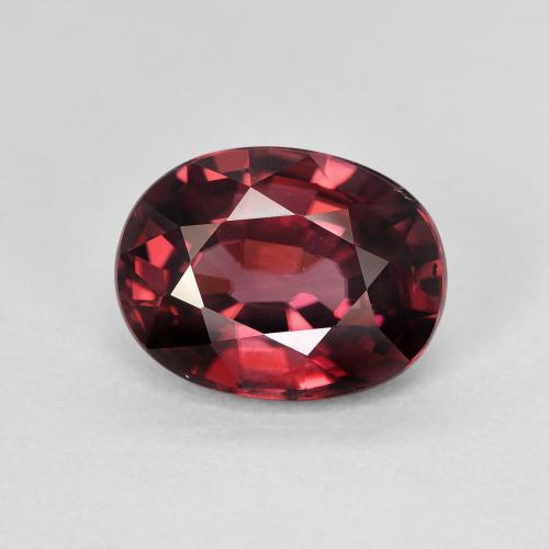 Deep Red Zircon Gem - 3.2ct Oval Facet (ID: 374883)