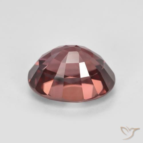 Zircon Gemstone in 8.4 x 6.7 mm Size for Sale, Zircon Stone in Medium-Dark Red Color