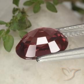 Zircon Gemstone in 9 x 7 mm (calibrated) Size for Sale, Zircon Stone in Merlot Red Color