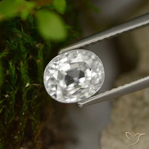 3.16ct Natural Warm White Zircon, Oval, VS