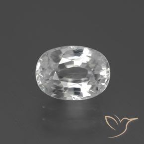 3.04ct Natural White Zircon, Oval, VVS
