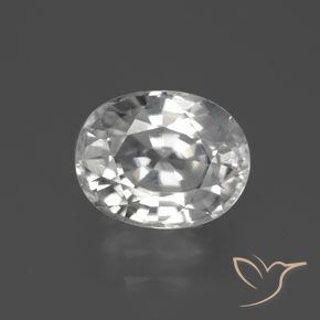 3.00ct Natural White Zircon, Oval, VS