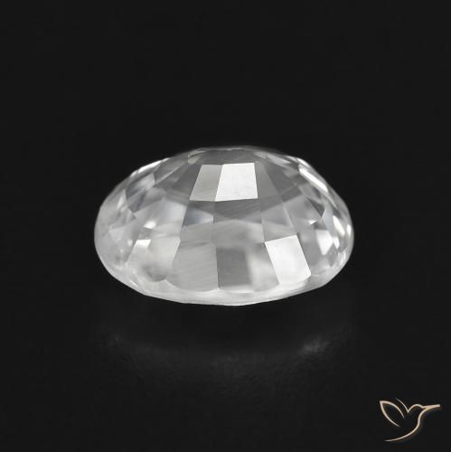 Zircon Gemstone in 9 x 7 mm (calibrated) Size for Sale, Zircon Stone in White Color