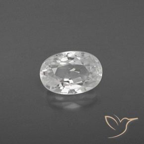 2.95ct Natural White Zircon, Oval, VVS