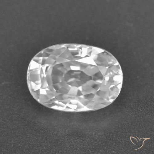 3.07ct Natural White Zircon, Oval, VS